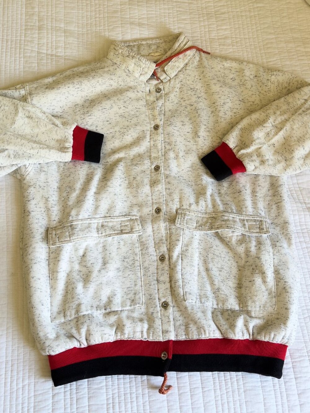 Vintage 1990s Current Seen Grey Sweatshirt Size XL Retro Jacket